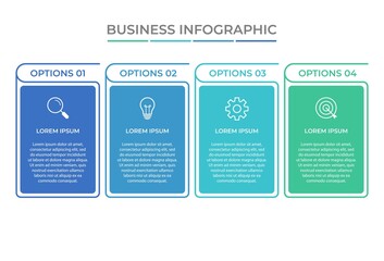 Presentation business infographic template with 4 options.