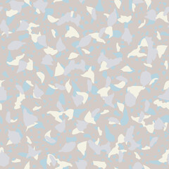 Terrazzo flooring vector seamless pattern. Texture of floor, composed of different kind of stone.