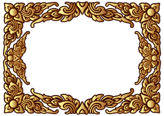 horizontal Design of Thailand flower square frame border, stencil, invitation, greeting, printing, advertise vintage concept