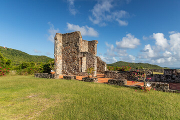 Ruins of a 17th-century Chateau Dubuc in Trinite, Martinique, France