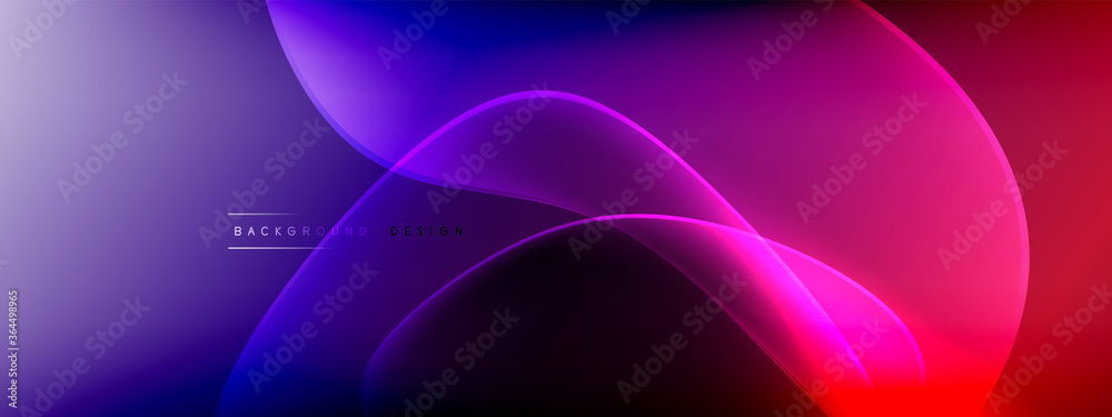 Leinwandbilder Vector abstract background - liquid bubble shapes on fluid gradient with shadows and light effects. Shiny design template for text