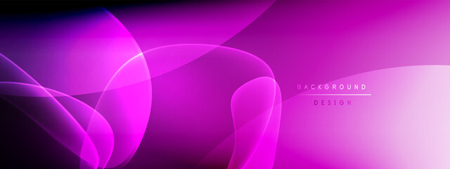 Vector abstract background - liquid bubble shapes on fluid gradient with shadows and light effects. Shiny design template for text