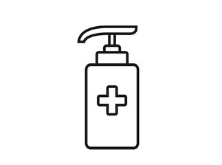 hand sanitizer icon. disinfection antibacterial hand wash bottle