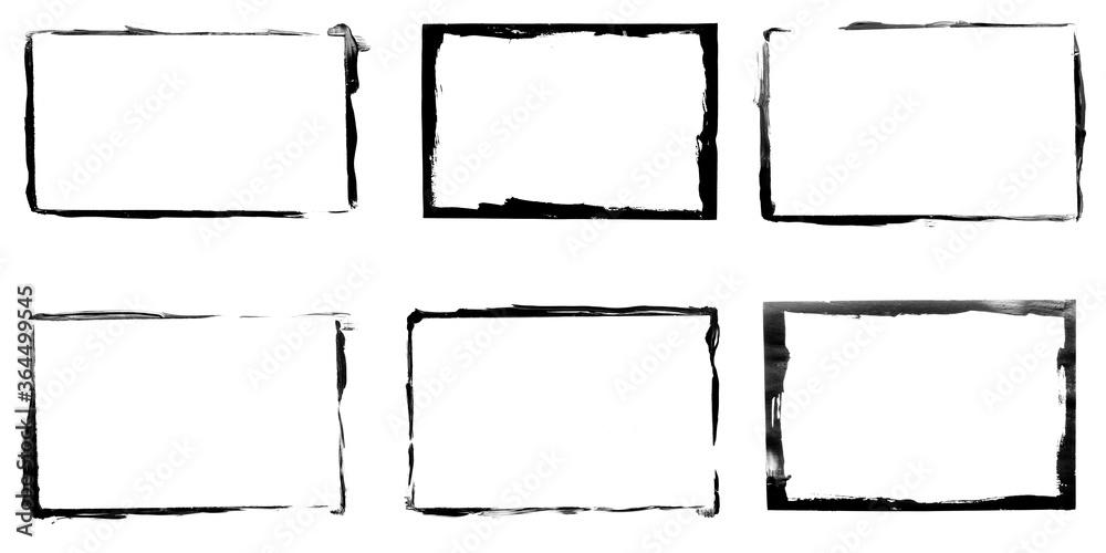 Poster set of black frames isolated on white background