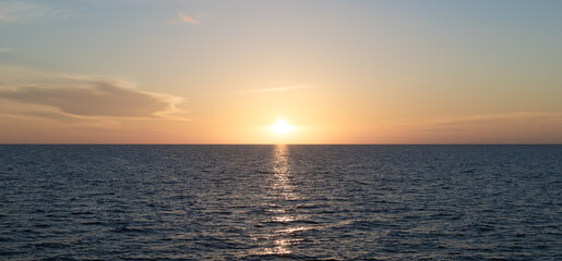 sunset over the sea