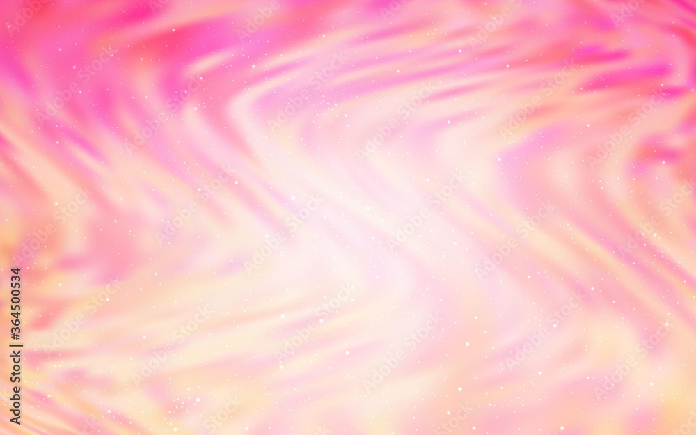 Sticker light pink vector background with astronomical stars. space stars on blurred abstract background wit
