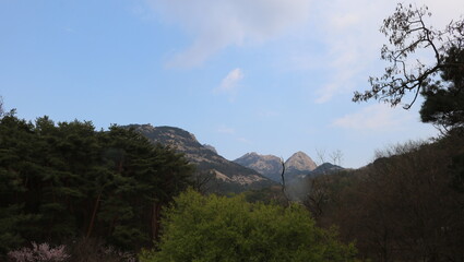 clouds over the mountains