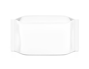 High realistic  package bag with seam mockup. Front view. Vector illustration isolated on white background. Easy to use for presentation your product, design. EPS10.	