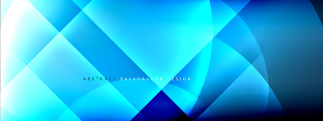 Vector abstract background - circle and cross on fluid gradient with shadows and light effects. Techno or business shiny design templates for text