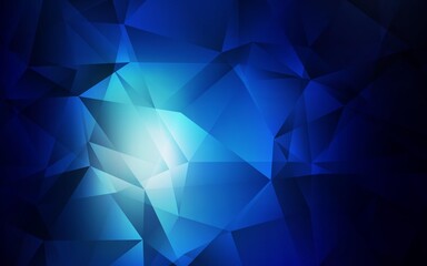 Dark BLUE vector triangle mosaic template. A completely new color illustration in a polygonal style. Template for cell phone's backgrounds.
