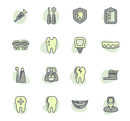 Dental icons set