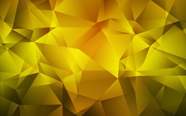 Dark Green, Yellow vector abstract polygonal background. Colorful illustration in polygonal style with gradient. Pattern for a brand book's backdrop.
