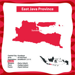 East Java Province Map of Indonesia Country