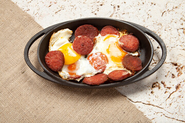Turkish Egg with Sausage  - Turkish Sucuk