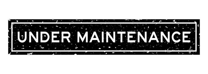 Fototapeta premium Grunge black under maintenance word square rubber seal stamp on white background