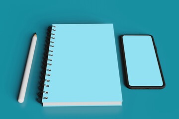 Notebook and mobile phone mockup for scene creator