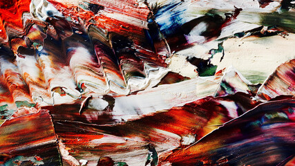 Colorful abstract background wallpaper. Modern motif visual art.  Mixtures of oil paint. Trendy hand painting canvas. Wall decor and Wall art prints Idea.  3D Texture.