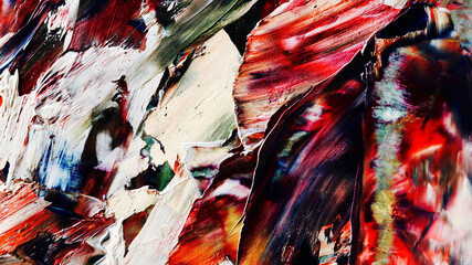 Colorful abstract background wallpaper. Modern motif visual art.  Mixtures of oil paint. Trendy...