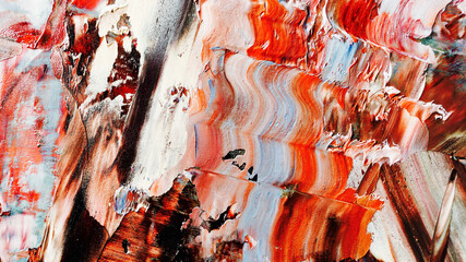 Colorful abstract background wallpaper. Modern motif visual art.  Mixtures of oil paint. Trendy...