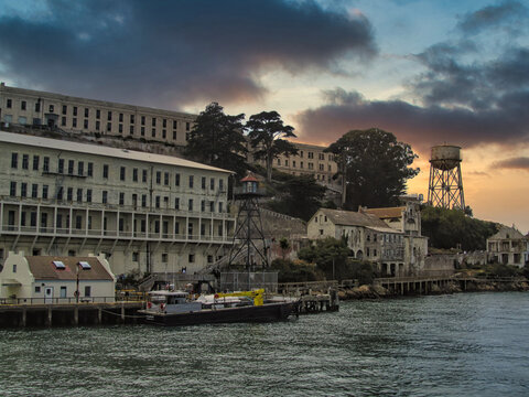 Alcatraz Prison. An Island Prison In San Francisco Bay. USA