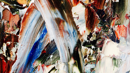 Colorful abstract background wallpaper. Modern motif visual art.  Mixtures of oil paint. Trendy...