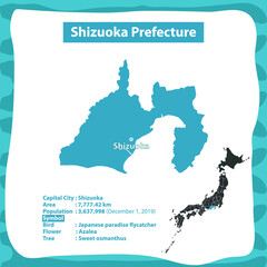 Shizuoka Prefecture Map of Japan Country