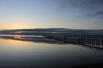 Obraz premium sunset at the pier