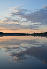 gentle beautiful dawn on a small river