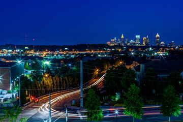 Fototapeta na wymiar Downtown Atlanta Skyline at night