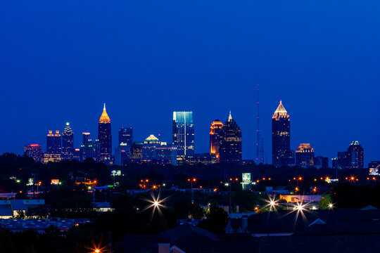 Downtown Atlanta Skyline at night