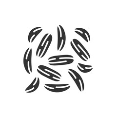 Fennel black glyph icon. Spices, seasoning. Cooking ingredient. Pictogram for web page, mobile app, promo.
