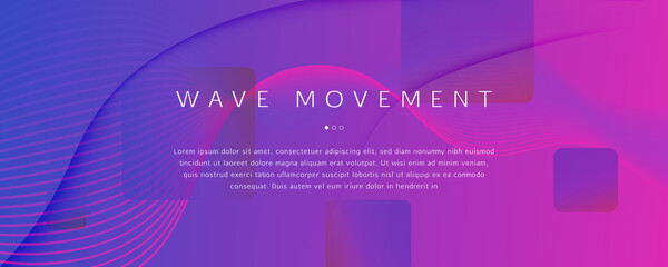 Purple Fluid Stripes. Minimal Liquid. 3d 