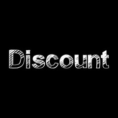 Discount brush hand drawn paint on black background. Design lettering templates for greeting cards, overlays, posters