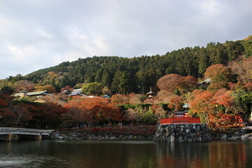 Fototapeta na wymiar autumn leaves in Katsuo-ji temple, Minoh, Osaka, Japan 10