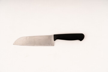 Kitchen knife on white background.