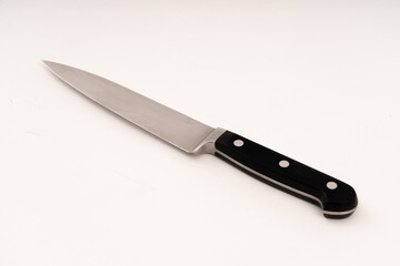 Kitchen knife on white background.