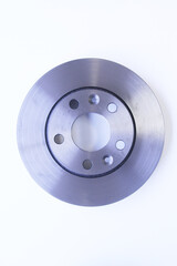 One car brake disc isolated on white background, aão Paulo, Brazil