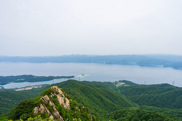 Fototapeta na wymiar 福井の海を眺める（日本 - 福井 - 西方ヶ岳）