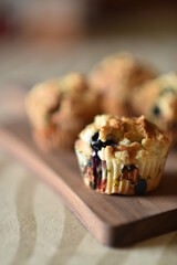 出来立ての自家製ブルーベリーマフィン