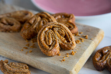Palmeritas, traditional spanish dessert delicious