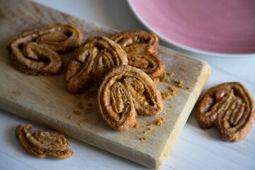 Palmeritas, traditional spanish dessert delicious