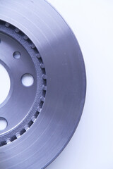 Car brake disc isolated on white background, Sao Paulo, Brazil