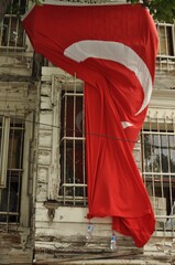 Turkey Flag; Red and white; architecture