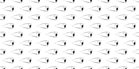 Halloween seamless pattern, Cute ghost on white background, Cute ghost icons.