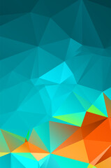 Abstract blue vivid triangle geometrical background, vector Illustration