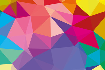 Obraz premium Geometric designs. Vector, multicolor geometric background. Triangles, vivid in the style of cubism