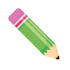 pencil green color school supply isolated icon