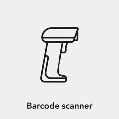 barcode scanner icon vector sign symbol