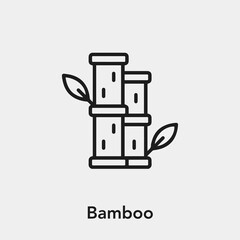 bamboo icon vector sign symbol