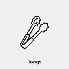 tongs icon vector sign symbol